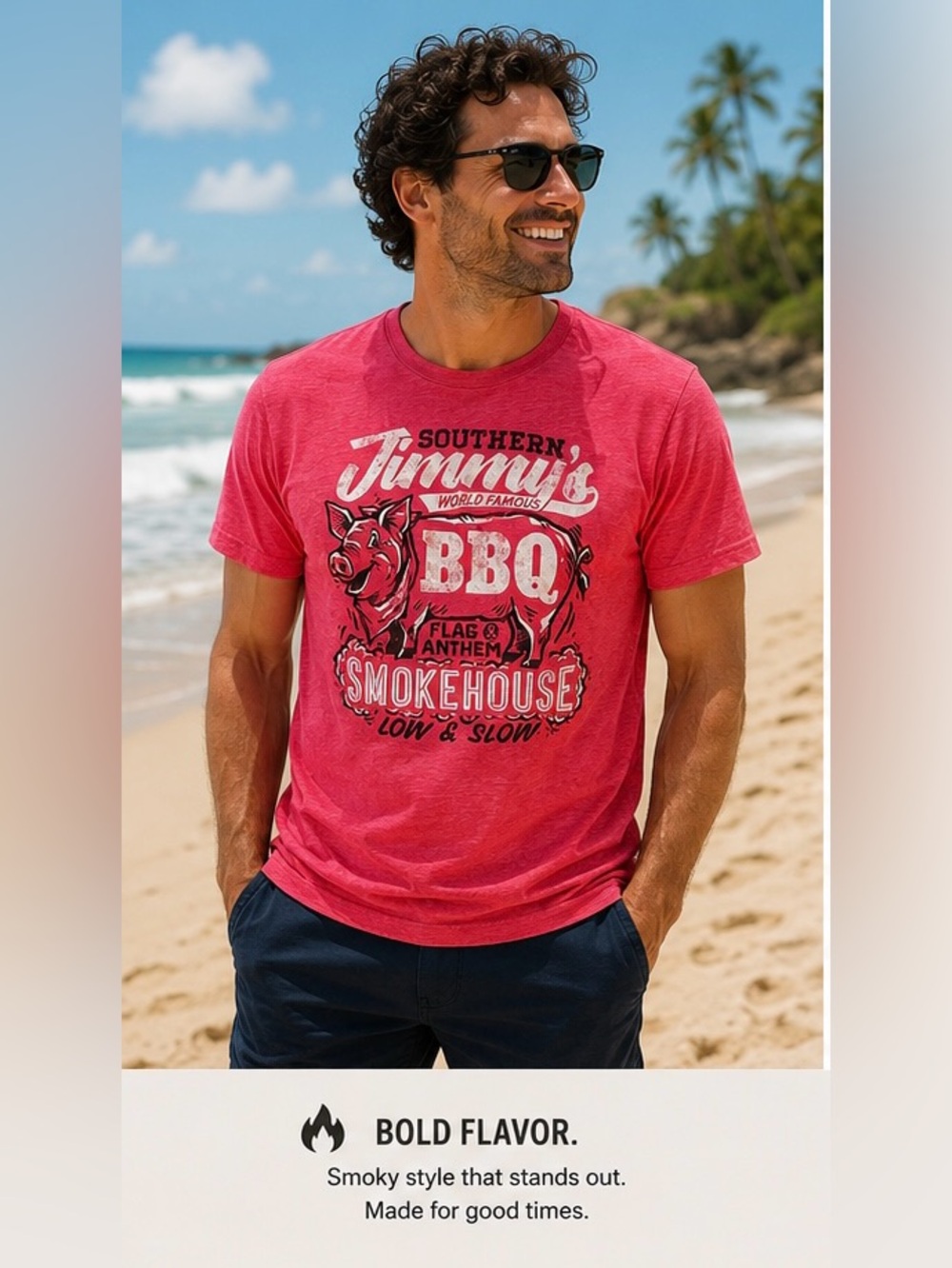 Southern Jimmy's Red BBQ Graphic Tee - Men's Short Sleeve
